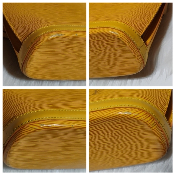 SALE! Authentic Louis Vuitton Epi Lussac Mustard Yellow Shoulder Bag W/Dust Bag - Picture 10 of 16